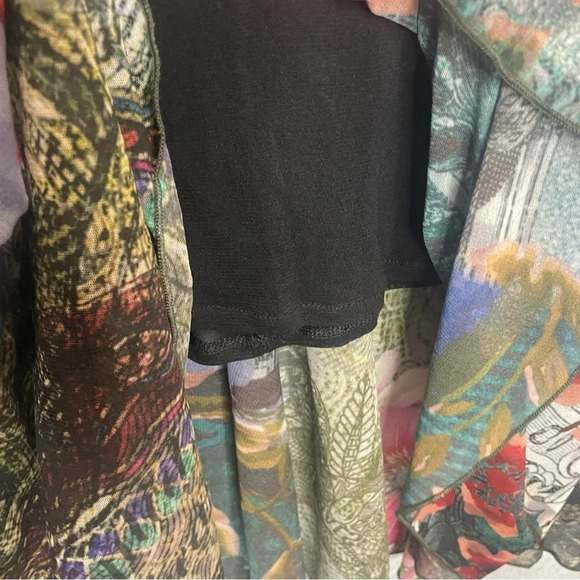 Desigual Karuka Asymmetrical Patchwork Floral Swing Dress - Picture 9 of 11